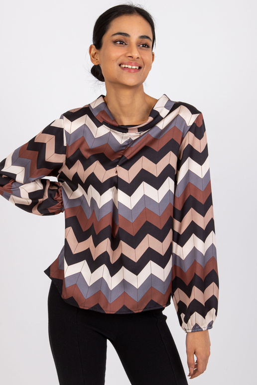 Černá vzorovaná halenka Silesia