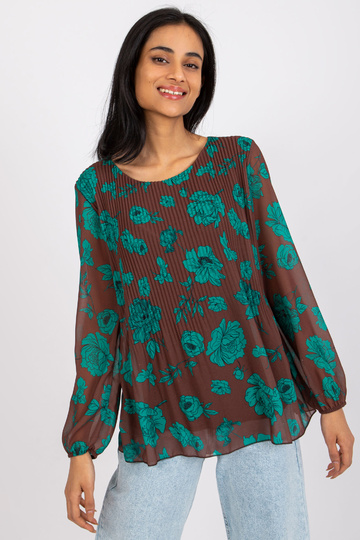 Hnědozelená skládaná...