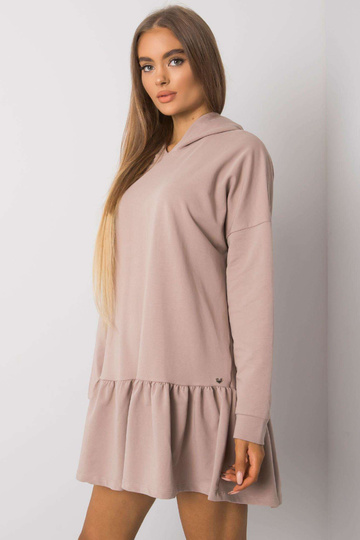 Tmavě béžové mikinové šaty...