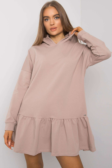 Tmavě béžové mikinové šaty... 2