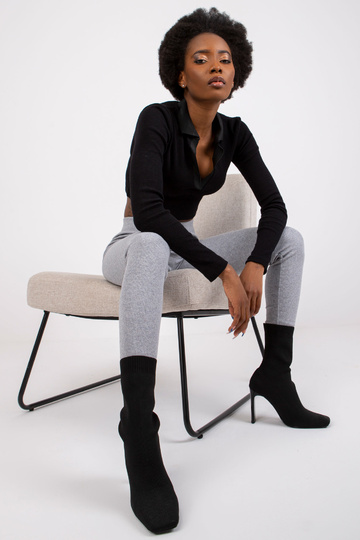 Černá žebrovaná ležérní... 2