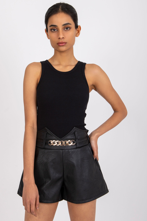 Eston RUE PARIS černý žebrovaný top