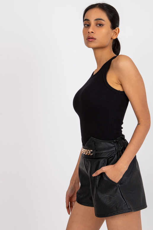 Eston RUE PARIS černý žebrovaný top