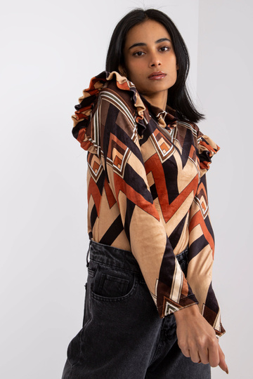 Hnědobéžová velurová...