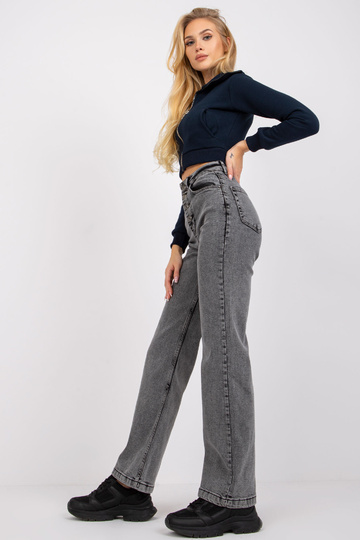 Tmavě šedé džíny Sevilla s...