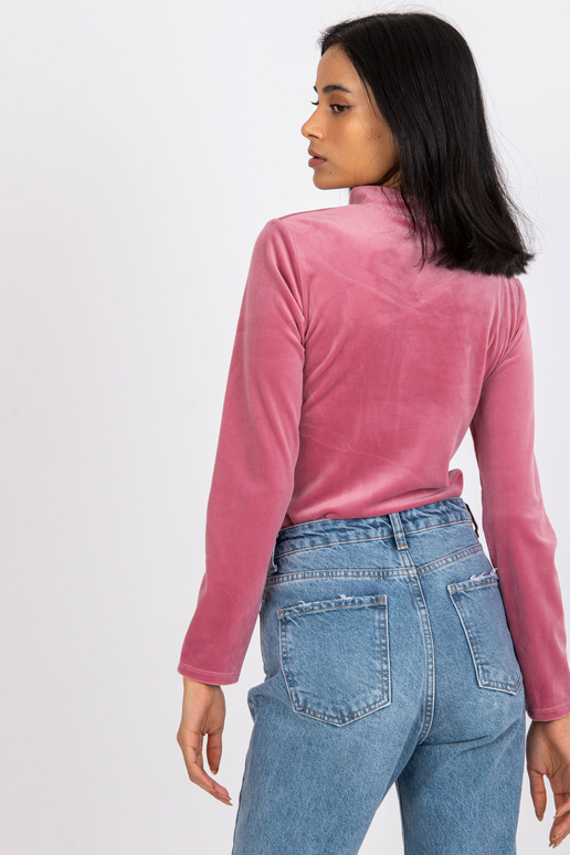 Špinavá růžová velurová halenka pro...