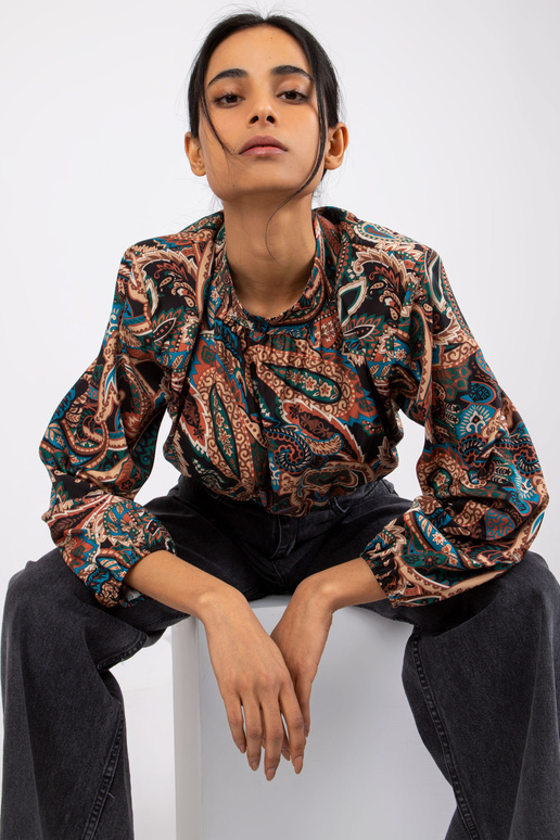 Černá halenka s potiskem Mia