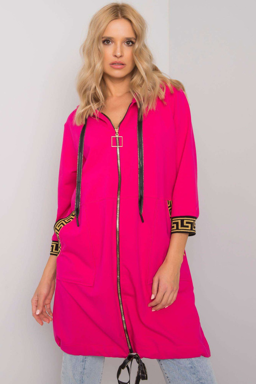 Fuchsiová dámská mikina s kapucí Lisbon