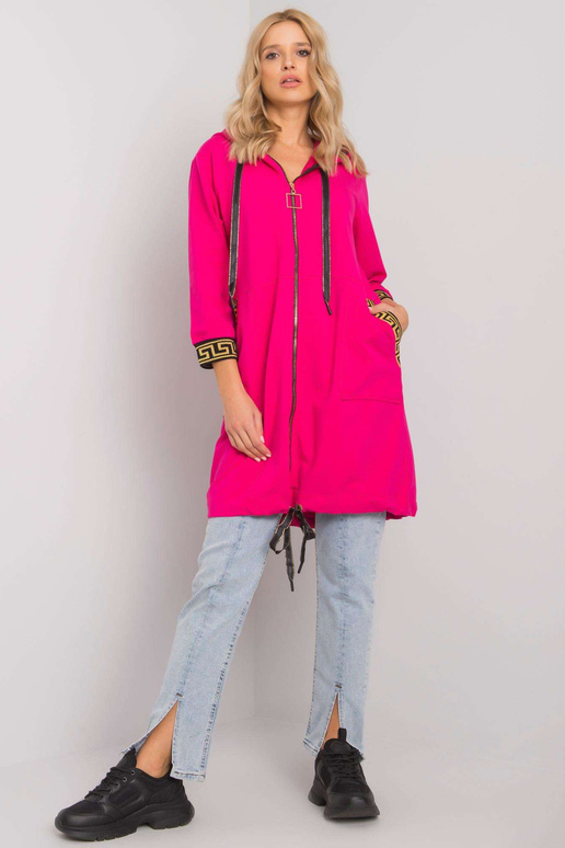 Fuchsiová dámská mikina s kapucí Lisbon