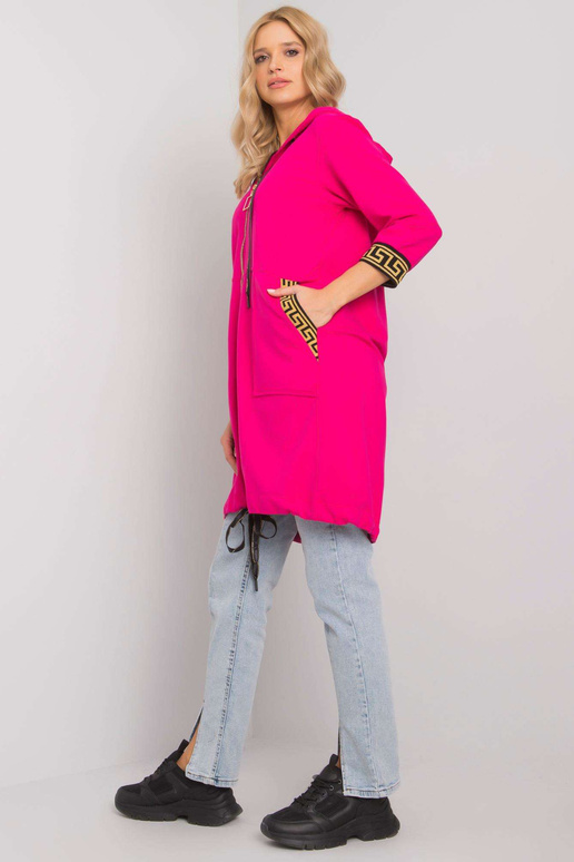 Fuchsiová dámská mikina s kapucí Lisbon