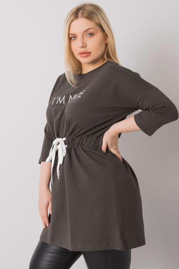 Tmavá khaki tunika větší...