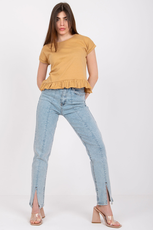 Velbloudí tričko s volánky od Hierro...