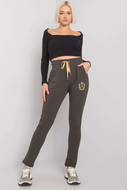 Tmavé khaki dámské tepláky Leeds Tmavé khaki dámské tepláky Leeds