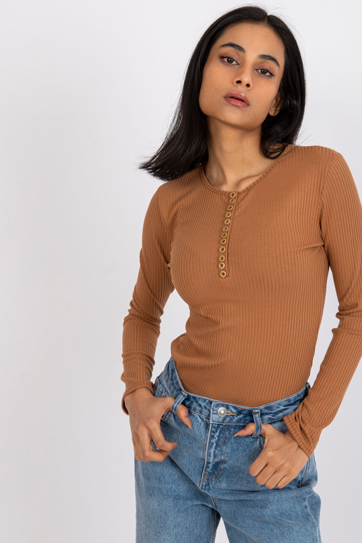 Světle hnědá halenka s pruhy Moxie