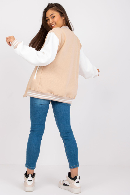 Béžová dámská bomber mikina Menorca Béžová dámská bomber mikina Menorca