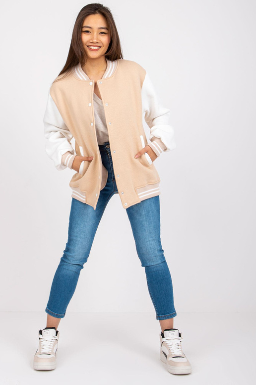 Béžová dámská bomber mikina Menorca Béžová dámská bomber mikina Menorca