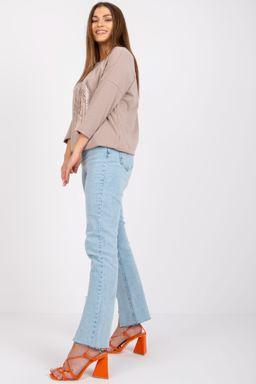 Tmavě béžová halenka s...