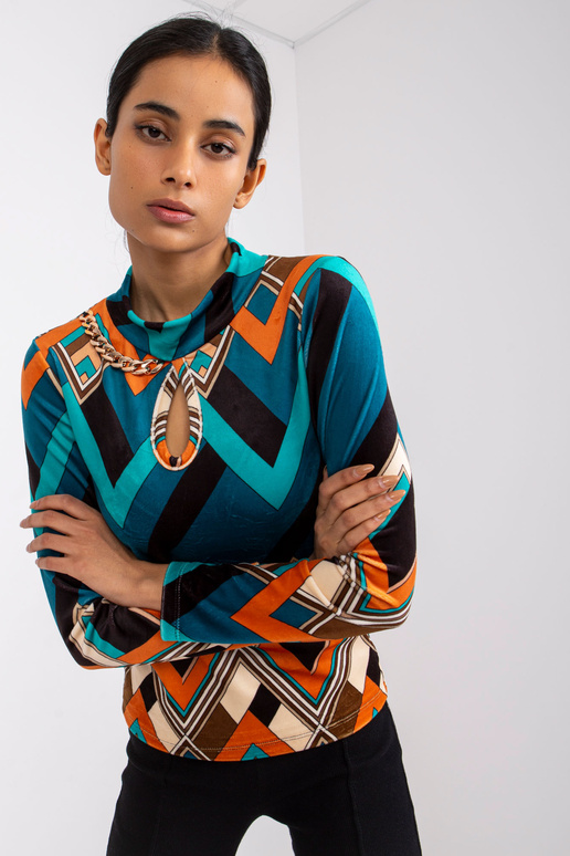 Mořská oranžová velurová halenka Pari Mořská oranžová velurová halenka Pari