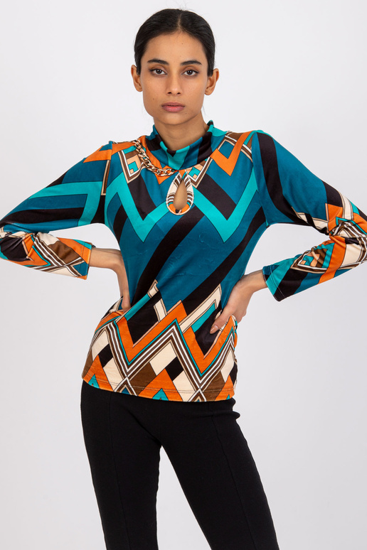 Mořská oranžová velurová halenka Pari Mořská oranžová velurová halenka Pari