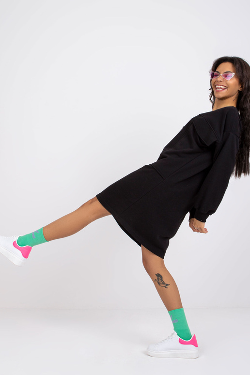 Černé šaty s kapsami Carrara