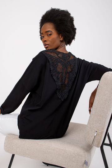 Černá bavlněná halenka pro...