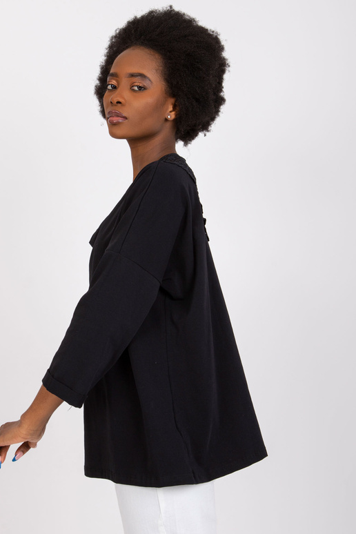 Černá bavlněná halenka pro ženy...