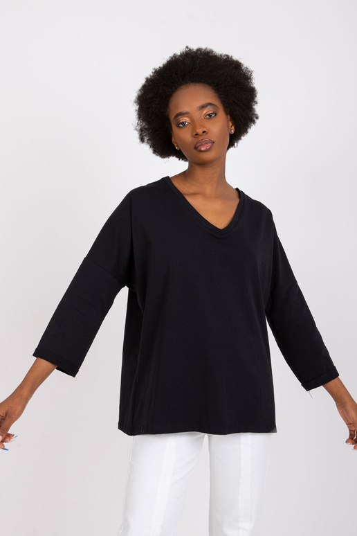 Černá bavlněná halenka pro ženy...