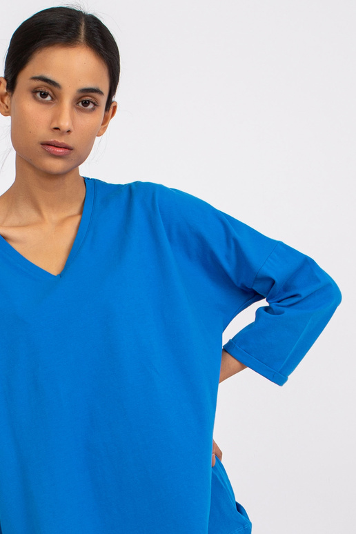 Tmavě modrá bavlněná halenka s...