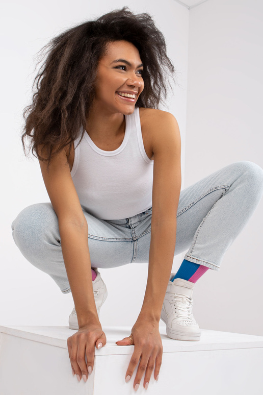 Světle modré mom jeans kalhoty Lotta