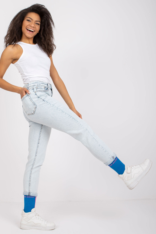 Světle modré mom jeans kalhoty Lotta