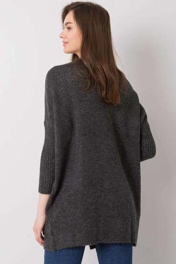 Tmavě šedý svetr s kapsami... 2