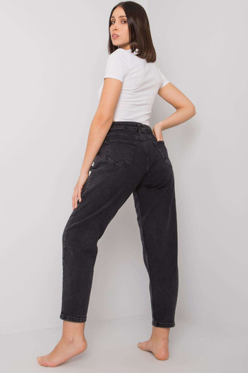 Tmavě šedé rovné džíny Plus...