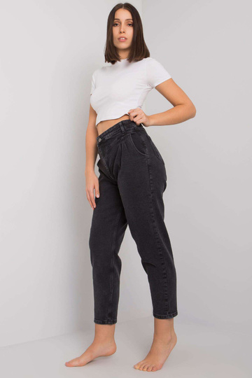 Tmavě šedé rovné džíny Plus... 2