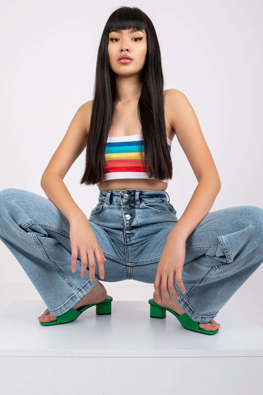 Modré džíny Sevilla s vysokým pasem