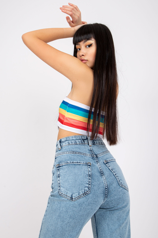 Modré džíny Sevilla s vysokým pasem