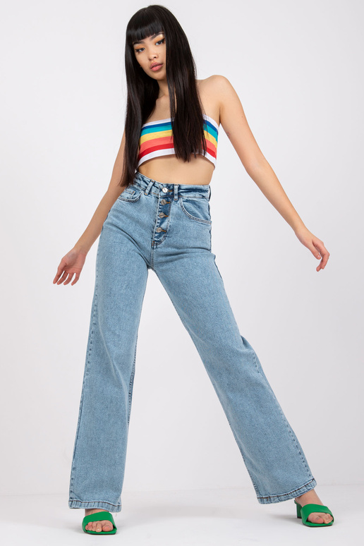 Modré džíny Sevilla s vysokým pasem