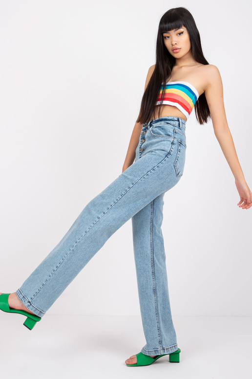 Modré džíny Sevilla s vysokým pasem