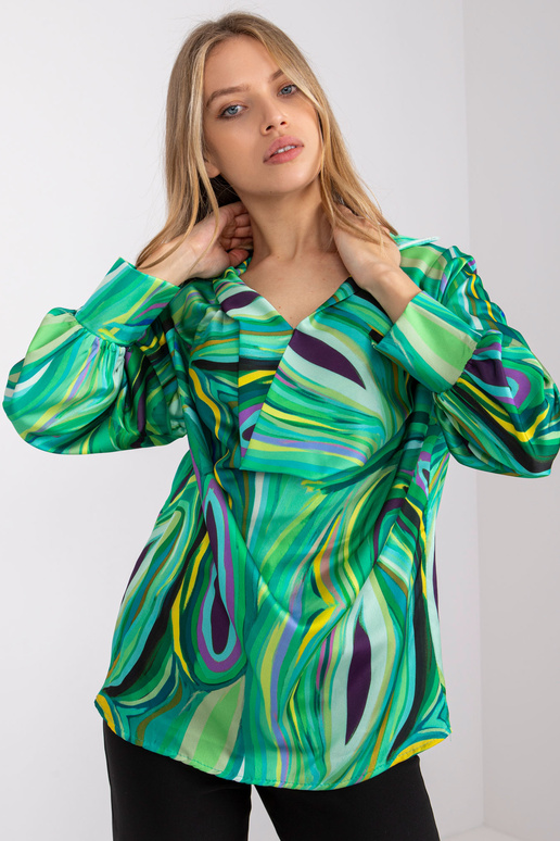 Zelená halenka s potiskem Diya