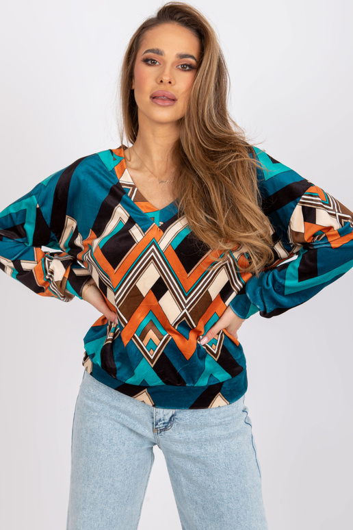 Mořská oranžová halenka se vzory Emma