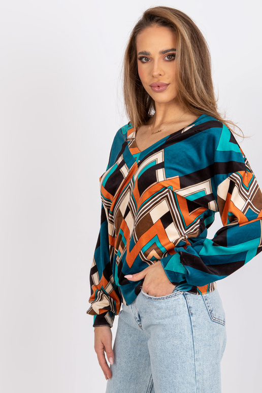 Mořská oranžová halenka se vzory Emma