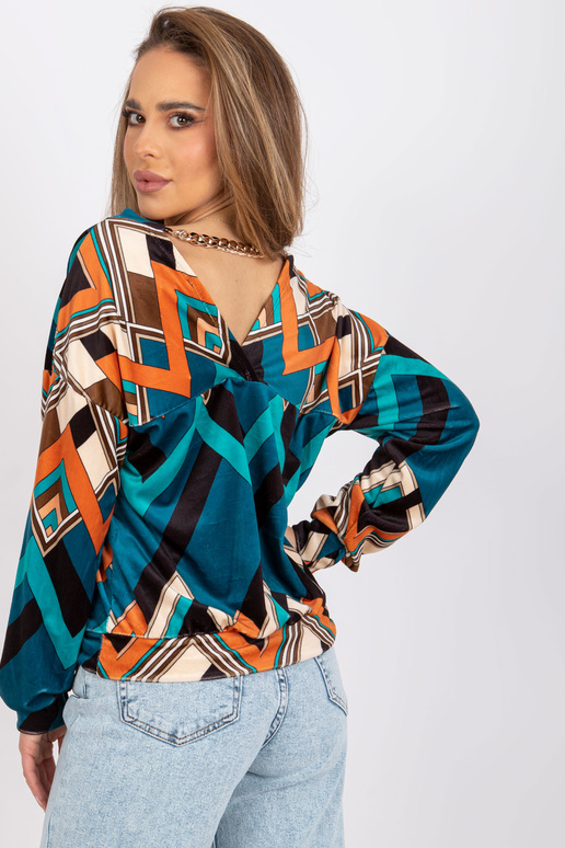 Mořská oranžová halenka se vzory Emma