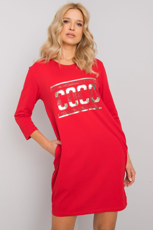 Červené šaty s kapsami Marseille