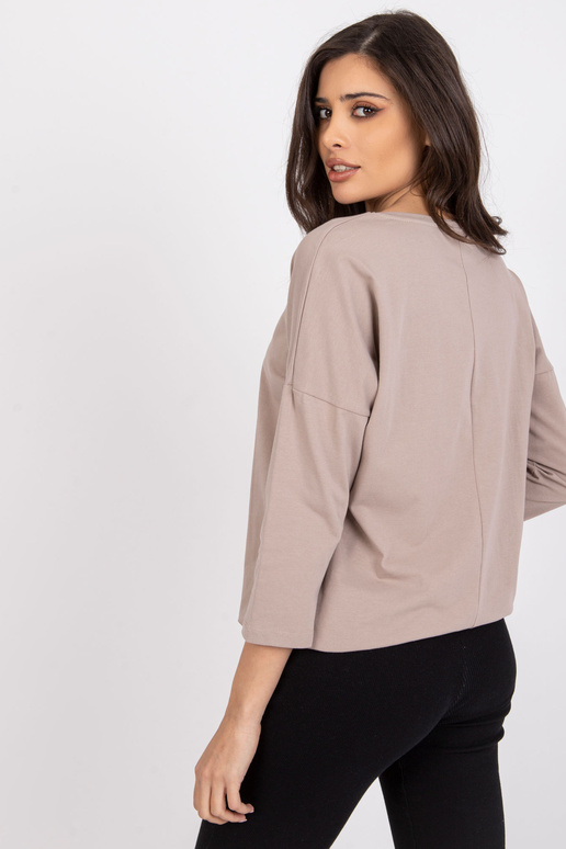 Tmavě béžová dámská halenka s...