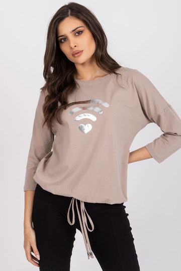 Tmavě béžová dámská halenka... 2