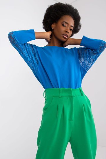 Tmavě modrá halenka s... 2