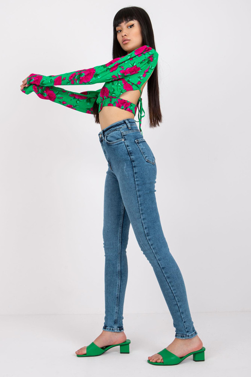 Lilly modré džíny s vysokým pasem