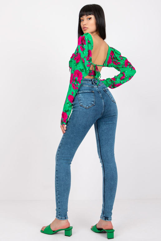 Lilly modré džíny s vysokým pasem