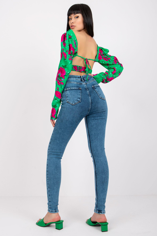 Lilly modré džíny s vysokým pasem