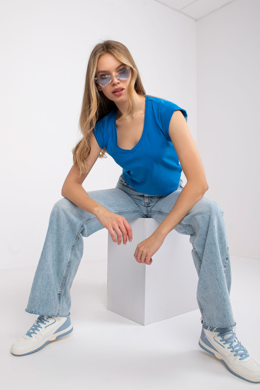 Tmavě modré tričko basic Atlanta RUE...