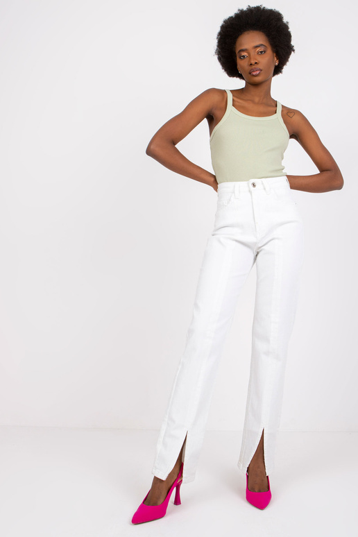 Světle zelený žebrovaný top basic...